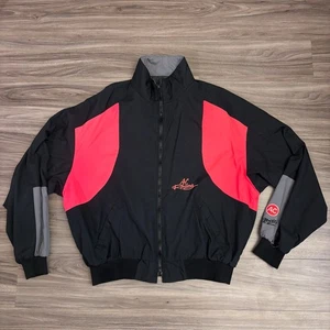 Giacca zip anni 80/90/vintage AC Racing Swingster nera rossa grigia made in USA XL - Foto 1 di 9
