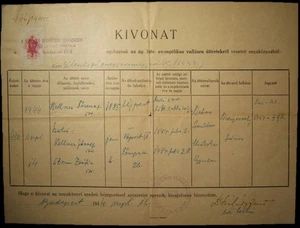 Holocaust-era Hungarian conversion document of Budpest Evangelical Church 1944 - Bild 1 von 1