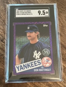 2020 Topps Chrome Silver Pack Don Mattingly Purple /75 SGC 9.5 MT+ Mojo. Ssp. - Picture 1 of 2