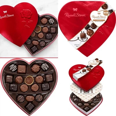 Russell Stover Valentine's Day Red Foil Heart with Plush Bear Assorted Milk  - Image 1 of 4