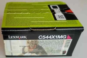 Original OEM Lexmark Extra High Yield Magenta Toner C544X1MG C544 X544 SIEGEL - Bild 1 von 1