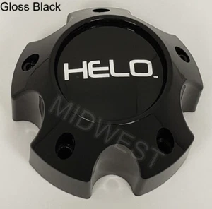 1 New Helo Gloss Black Small 5 Lug 1079L121HE1GB Wheel Rim Center Cap w Screws - Picture 1 of 6