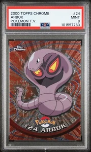 PSA 9 ARBOK # 24 2000 TOPPS CHROME POKEMON T.V. GRADED CARD TCG RARE LOW POP - Picture 1 of 2