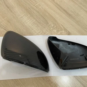 GEARZAAR Door Side Mirror Cover Caps for 14-18 VW GOLF 7 MK7 GTI Carbon Fiber US - Picture 1 of 7