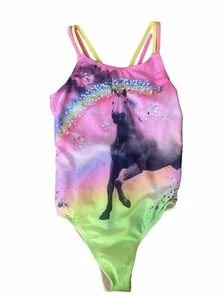 Unicorn Rainbow Sequin Wonder Nation Girls 10-12 Swimsuit Large L Swimming NWT - Picture 1 of 6