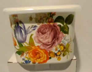 MACKENZIE-CHILD'S WHITE FLOWER MARKET LARGE, DEEP SQUARAGE BOX.NEW - Picture 1 of 2
