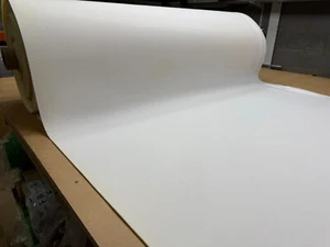 White Foam Backed Fabric 140cm Wide Sold in 3m long sections - Picture 1 of 3
