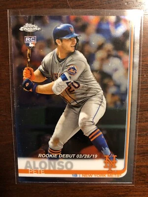 2019 Pete Alonso RC Topps Chrome Update Rookie Debut #52 New York Mets - Image 1 of 2