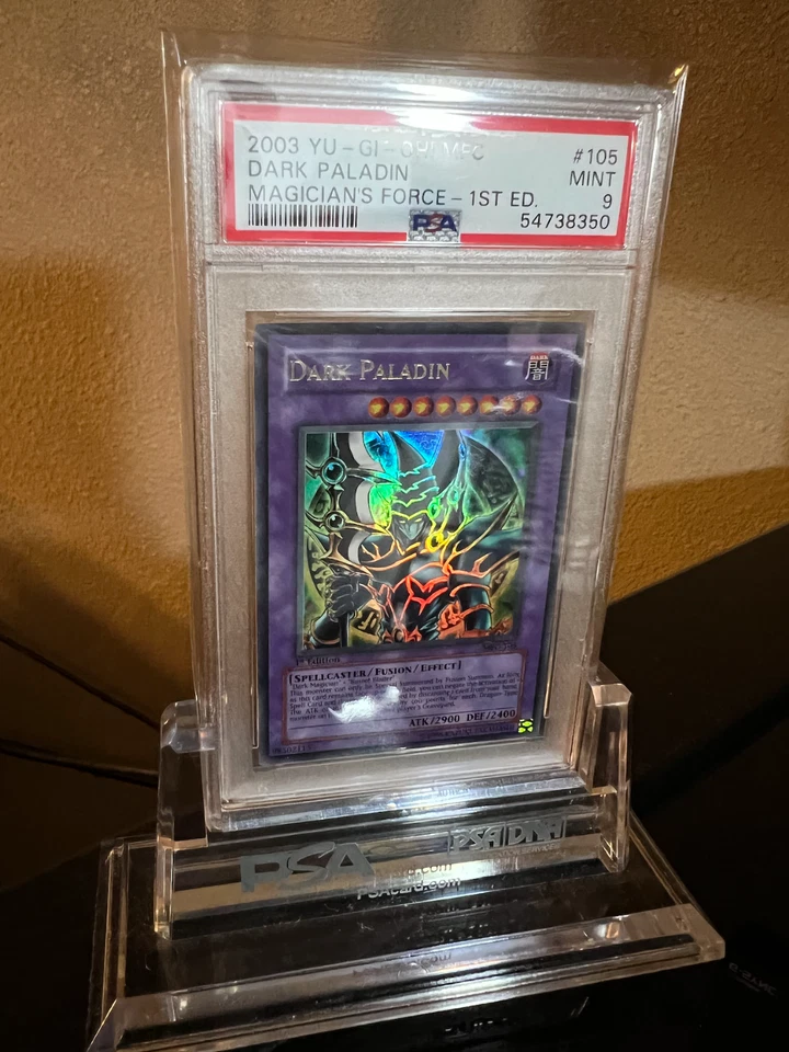 Yugioh 2003 Dark Paladin 1st Edition MFC-105 Mint Ultra Rare Error Art PSA 9 - Image 1 of 1