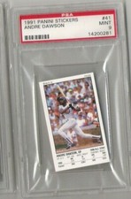 1991 Panini Stickers #41 Andre Dawson PSA 9 Mint Expos Cubs Red Sox Marlins