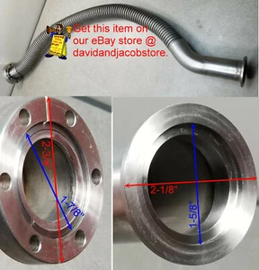 Manguera de fuelle de metal de 32" de largo, acero inoxidable - Imagen 1 de 12