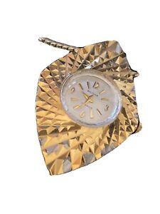 Working~Waltham 17J Swiss Modernist Necklace Pendant Watch W/Gold Plate Chain