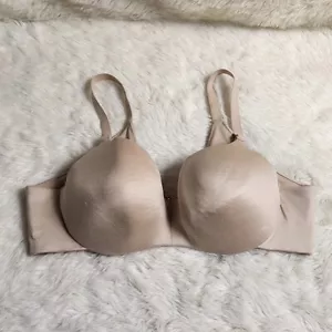 Cacique Women Sz 42C Bra Lightly Lined Balconette Beige Underwired Full Coverage - Picture 1 of 6