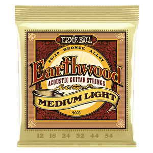 Corde acustiche originali Ernie Ball Earthwood medie leggere 80/20 bronzo P02003 - Foto 1 di 2