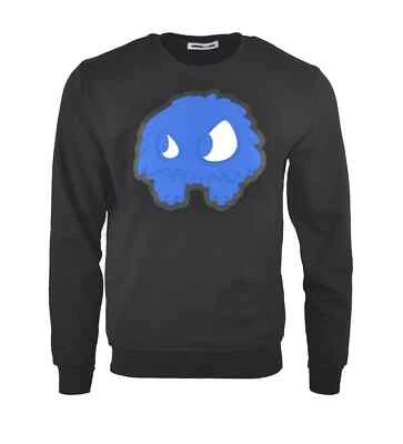 Sudadera Alexander McQueen McQ Grande Jersey Logo Monstruo Negra Azul Top Talla L Foto 1 de 4