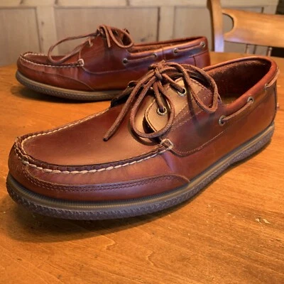 Mocasines de campamento cerosos engrasados rojo oscuro Florsheim para hombre 12 M Foto 1 de 4