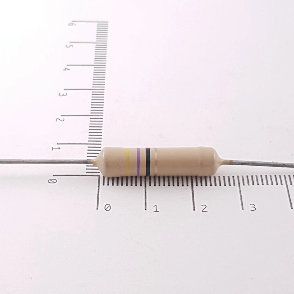 1 X RESISTENCIA PELÍCULA CARBONO PHILIPS PRODUCTION 2W 47R 47Ohm 5% años 70. C1657U50. Foto 1 de 1