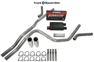 GMC Yukon XL 00-06 2.5" Dual Exhaust Kit C Exit Flowmaster Super 44 RC Tip - Image 1 of 4