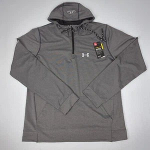 Under Armour Heat Gear Compression Mens Grey 3XL XXXL LS Hoodie Jumper NEW - Picture 1 of 9