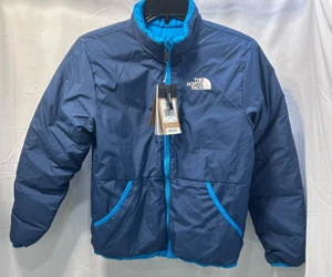 The North Face Teen Reversible North Down Jacket, Acoustic Blue, Large - Picture 1 of 4