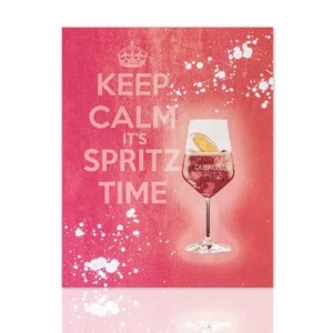 Quadro moderno Spritz Time Stampa Cocktail Tela 100% Cotone Arredo Bar Cucina - Picture 1 of 8