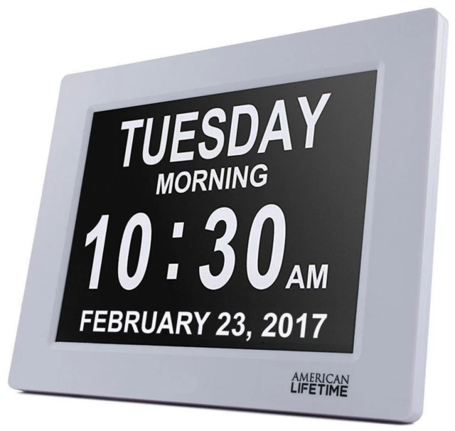 American Lifetime DC-01 Digital Day Clock - White