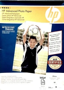 HP Advanced Fotopapier glaenzend A4 25 Blatt 250g/m2 Photopapier Hochglänzend - Bild 1 von 1