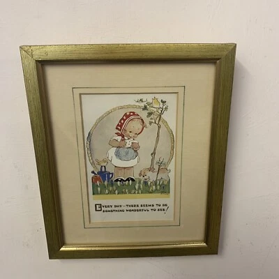 Postal vintage enmarcada por Mabel Lucie Attwell Foto 1 de 3