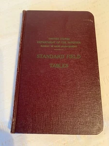 United States Department of the Interior Standard Field Tables (1956 HC) Vintage - Bild 1 von 9