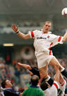 England captain Lawrence Dallaglio in line-out action during the - Old Photo
