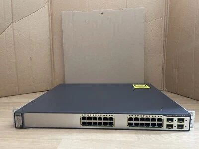 Cisco WS-C3750G-24PS-S Cisco 3750G-24PS-S Gigabit Switch with IOS 15 & Brackets - Image 1 of 4