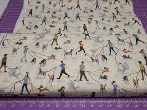 Timeless Treasures Dog Walkers DOG-CD1242 Baumwollstoff Quilten Nähen Basteln - Bild 1 von 2