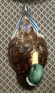 VTG ITALY MAJOLICA CERAMIC DUCK SOUP TUREEN w LADLE - Picture 1 of 16