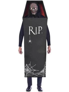 Halloween Adult Men's Creepy Coffin Zombie Vampire Costume (Standard / XXL) - Picture 1 of 2