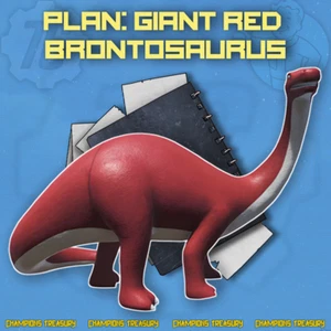 FALLOUT 76 PC GIANT RED BRONTOSAURUS PLAN 2024 HOLIDAY SCORCHED EVENT REWARD - Picture 1 of 1