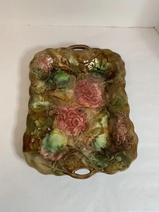 Rare Sarreguemines Majolica France Platter Circa 1930’s Beautiful Colors - Picture 1 of 12