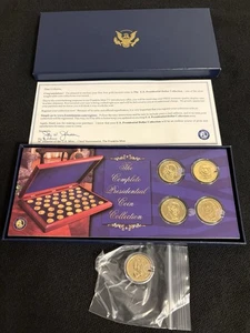 Franklin Mint US Presidential Dollar Collection 24 Karat Gold Edition - 5 Coins - Picture 1 of 9