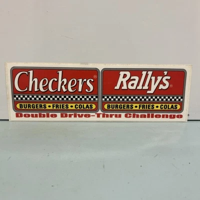 Adesivo Checkers Rally’s posto de gasolina placa de formiga vintage garagem caixa de ferramentas decalque de corrida - Imagem 1 de 4