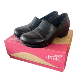 Dansko Womens Shoes Slip On Clogs Tenley Leather Black 41 EU. 10.5-11 US - Picture 1 of 8