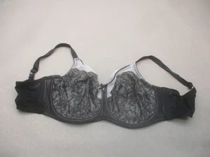 42F Wacoal Womens Black Lace Unlined Underwired Full Coverage Demi Bra 10P - Picture 1 of 8