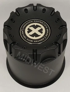American Racing ATX 8 Lug Matte Black 1515006018 Push Thru Wheel Center Cap - Picture 1 of 5