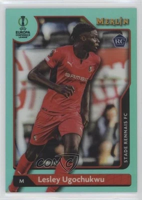 2021 Merlin Collection Chrome UCL Aqua Refractor /199 Lesley Ugochukwu Rookie RC - Image 1 of 2