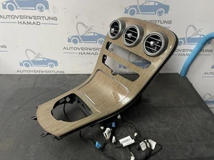 Original Mercedes W205 C Klasse Edelholz hell Holz Abdeckung Mittelkonsole - Bild 1 von 5