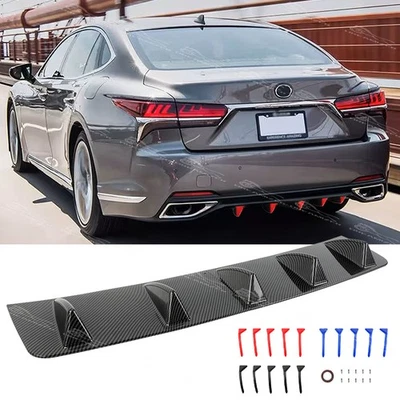 Difusor de para-choque traseiro de carbono difusor spoiler divisor 5 aletas para Lexus LS430 LS460 LS500 - Imagem 1 de 4