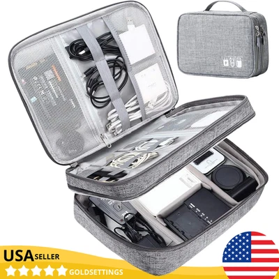 Сумка-органайзер для кабеля, большая дорожная сумка для хранения прочный чехол для инструментов с ручкой для P - Изображение 1 из 4