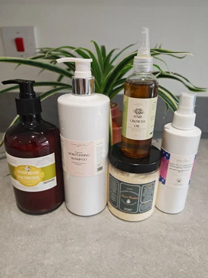 Hair care kit (Large Size)Shampoo, conditioner, cream,growth oil,leave in spray) - Image 1 of 2