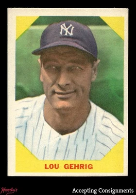 Fleer #28 1960 Lou Gehrig Yankees en muy buen estado/excelente - excelente Foto 1 de 2