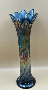 "Florero de vidrio oscilante Northwood Carnival árbol tronco amatista 12,5""" - Imagen 1 de 5
