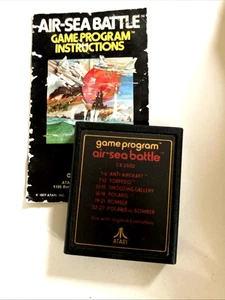 Air-Sea Battle Atari CX- 2602 VTG Instructions Manual w/Game Cartridge Tested - Picture 1 of 2