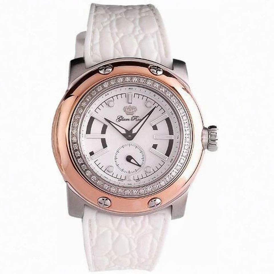 Glam Rock Women's Miami Diamond Swiss Made White Quartz 46mm Watch GR30001D-N - image 1 of 1